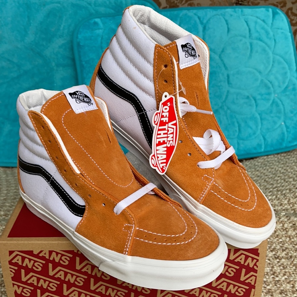 Vans Men’s Sk8-Hi Retro Sport Apricot/True White Sneakers - Picture 5 of 16